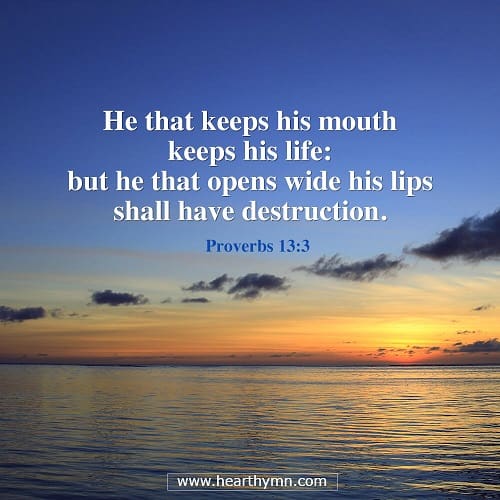 Proverbs 13:3 - Bible Verse Proverbs 13:3 - Bible Verse