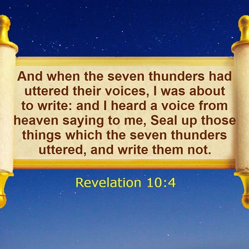 The Voice Of The Seven Thunders - Revelation 10:4 - Today's Bible Verse