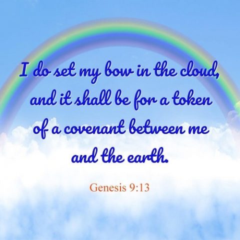 Genesis 9:13 - Rainbow Covenant - bible verse image