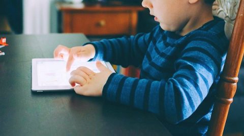 a child playing video game