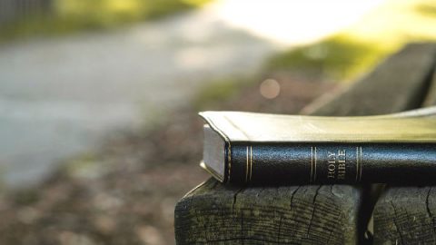 bible on the chair