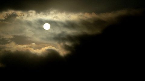 dark cloud and moon