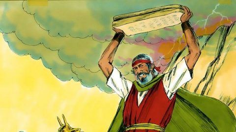 moses breaks the tablets