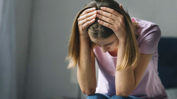 woman feeling worried