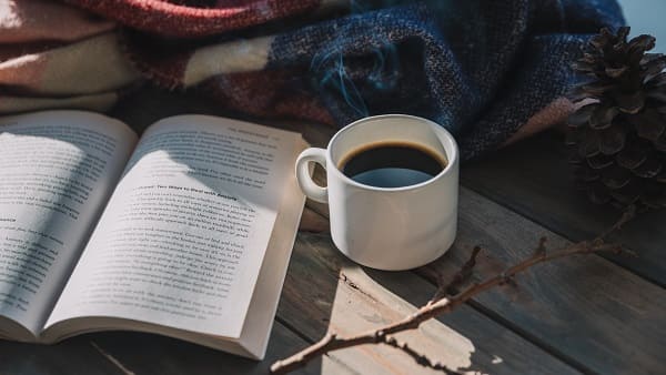 coffee and book