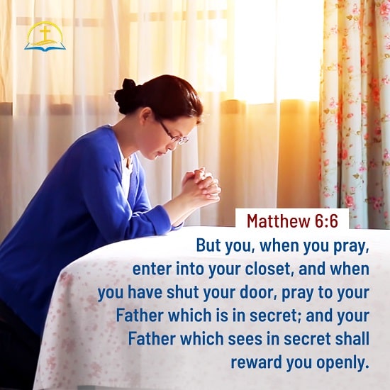 Matthew 6:6 - Bible Verse Image About Prayer