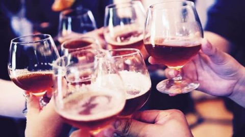 People drinks in a club