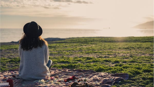 Girl looking into the distance