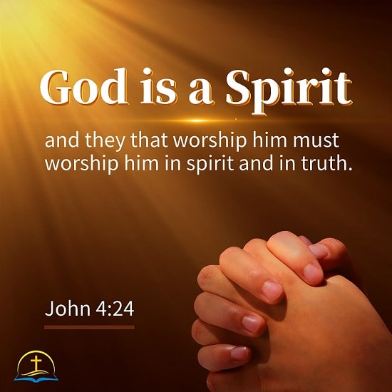 John 4:24–Bible Quote Image About Worshiping God