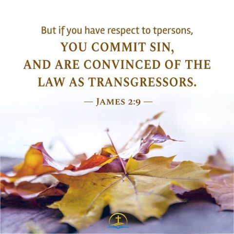 respect of persons is sin James 2:9