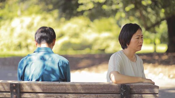 Couple sitting in a chair on the cold war