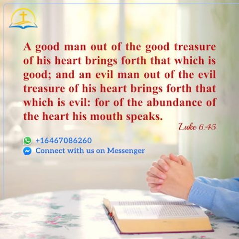 Bible verse of the day - Luke 6:45 - How to Tell the Difference Between Good and Evil
